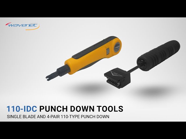Single Blade & 4-Pair 110-Type IDC Punch Down Tools Demonstration