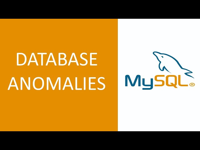 DATABASE ANOMALIES