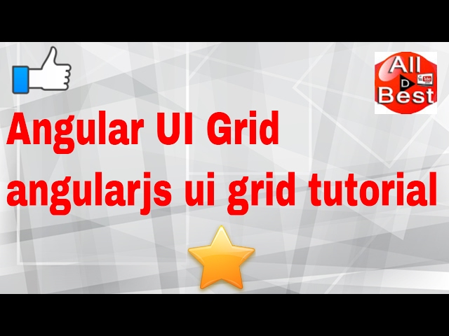 Angular UI Grid ||angularjs ui grid tutorial