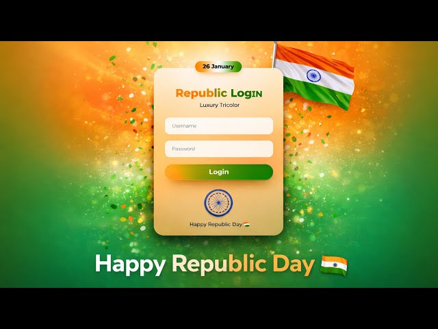 Animated Republic Day Special Login Form Using HTML CSS |#coding #programming #website #republicday