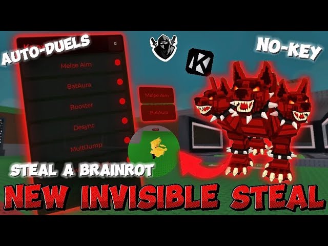 *NEW* 🔥Steal A Brainrot Script -/Desync /invisible steal / Auto Duels & Pastebin Link - Rebirth 16🏆