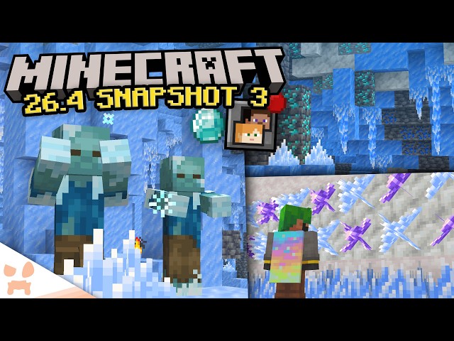COLD DIAMOND CAVES BIOME, THE FROSTBITE, + FRIENDS UPDATE IS HERE! | Minecraft 26.4 Snapshot 3