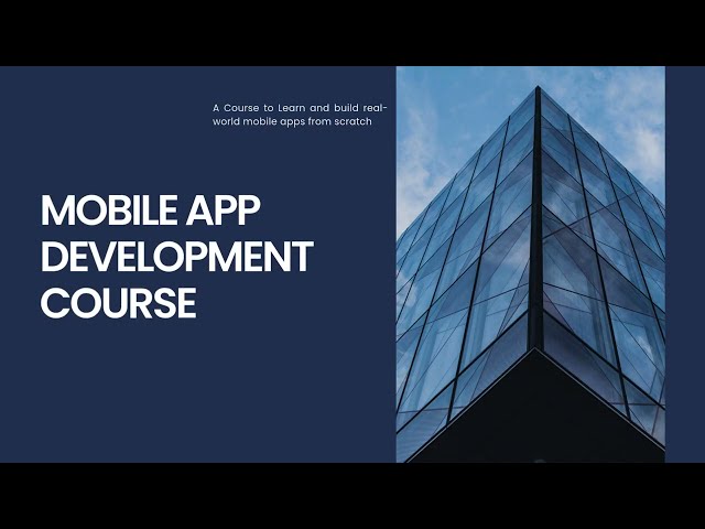 Mobile App Development Course 1