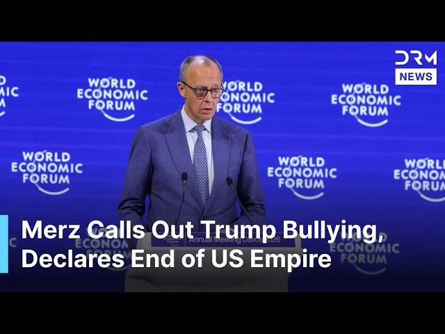 FULL SPEECH: Germany’s Merz Declares Old World Order Over, Warns Against US Bullying at Davos | AC1G
