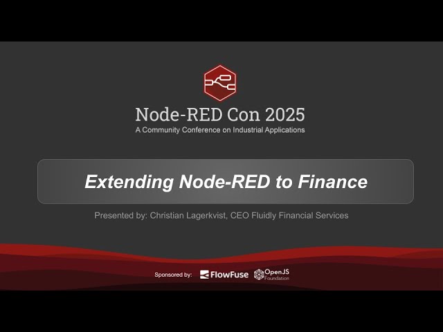 Extending Node-RED to Finance by Christian Lagerkvist