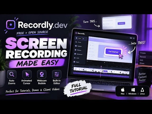 Recordly.dev Full Tutorial: Create Professional Screen Recordings in Minutes!