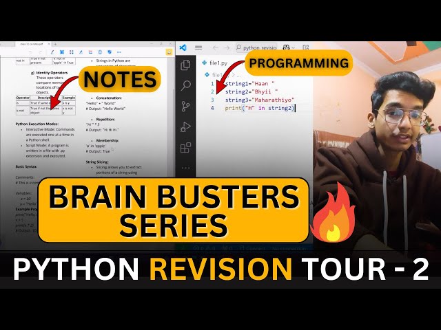 Python Revision Tour 2 🔥: Class 12 Computer Science CBSE 2024-25 | Nitin Paliwal #brainbusterseries