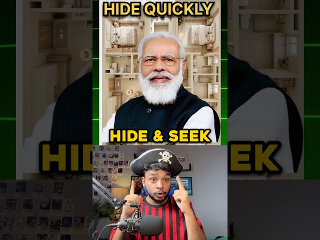 PM Modi Hide & Seek Challenge🥶! #ytshorts #facts #quiz