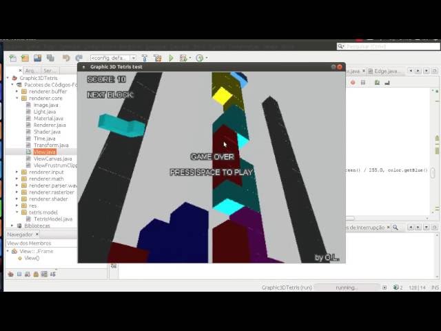Java 3D Game from scratch - Graphic 3D Tetris (1984) test