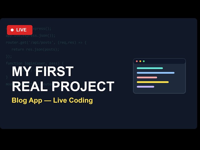 I'm Building a Real Blog App From Scratch Coding Music — Learning Node.js as I Go (Live Coding)