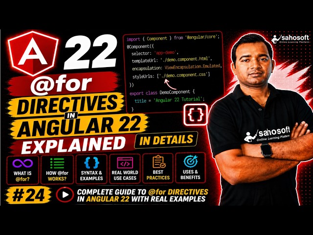 @for Directives in Angular 22 Explained in Detail | Angular 22 Complete Course 2026