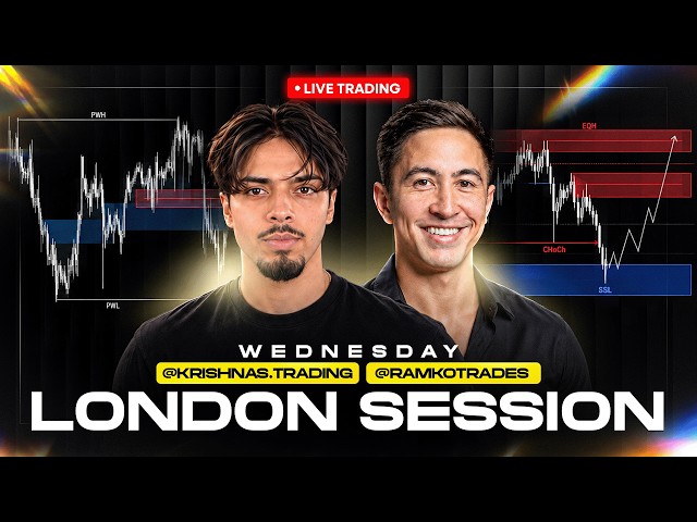 LIVE TRADING: London Session | $GU $GOLD | w/ Krishna & RamkoTrades | SMC Concepts