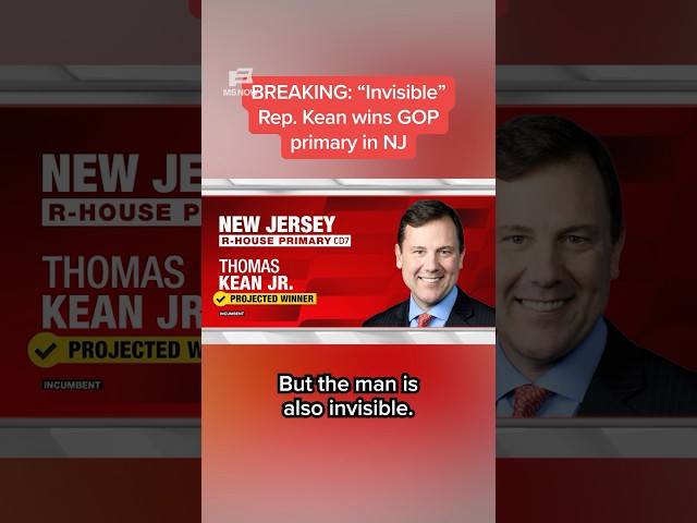 BREAKING: "Invisible" Rep. Kean wins GOP primary in NJ