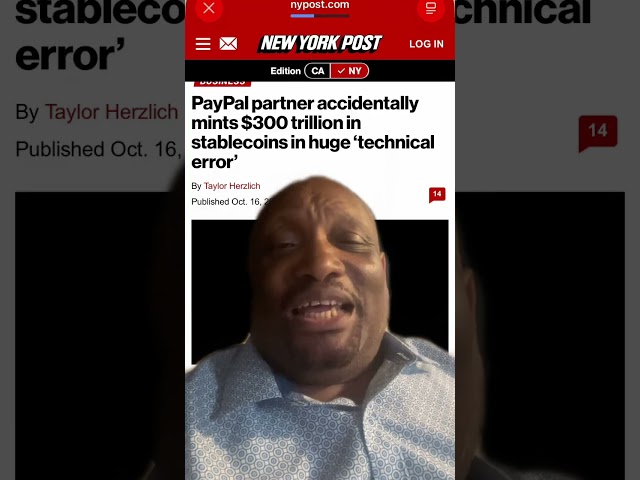 If PayPal can mint 300 trillion fake stablecoins by mistake OpenUSD can’t make fakes on purpose? 