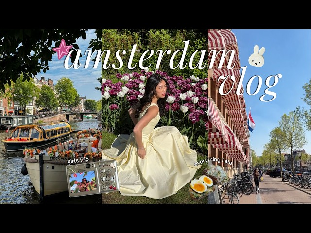my first time in netherlands 🌷 slice of life, tulip garden, nijntje, girls trip & trying dutch food