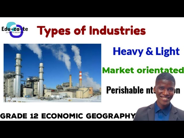 Types Of Industries - economic geography grade 12