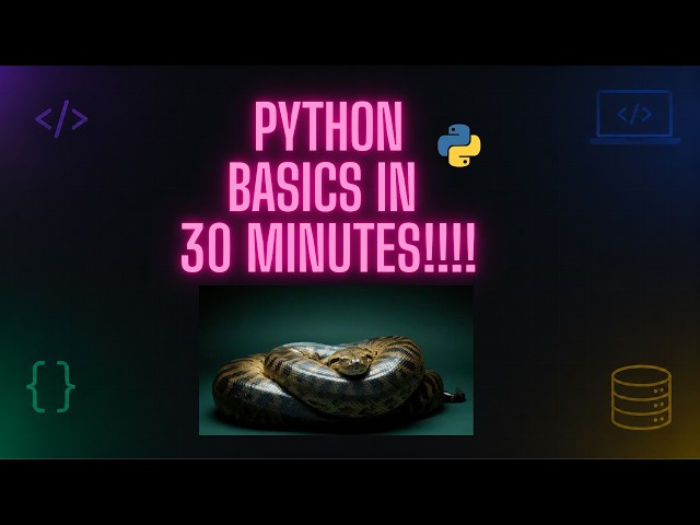 python basics in 30 minutes