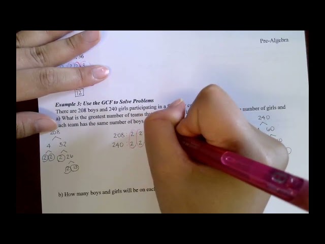 Pre-Alg 4-4 Greatest Common Factor GCF