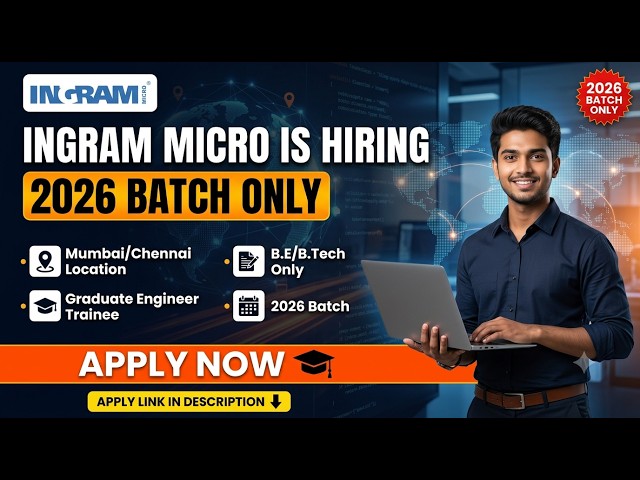 Ingram Micro Hiring Graduate Trainee | 2026 Batch Only #ingrammicro #freshersjobs #itjobs #btechjobs