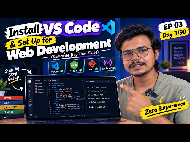 Everything You Need to Start Coding in 10 Minutes! (Zero Experience) | Day 3/90