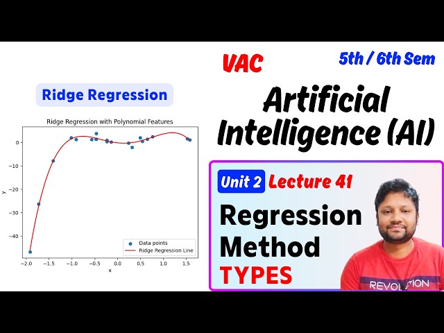 Artificial Intelligence | VAC | 5th/6th Semester | Regression | Ridge Regression | Lecture 41