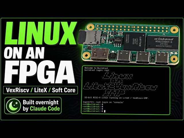 I Had Claude Code Boot Linux on an FPGA Overnight - VexRiscv + LiteX on the Icepi ZeroFPGA Linux