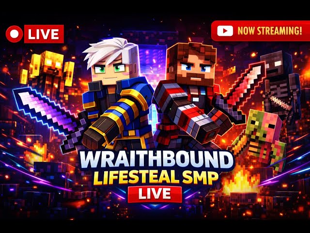 WRAITHBOUND SMP S 1 CRACKED MINECRAFT LIFESTEAL SMP | 1.21.11-1.2| IP IN DESCRIPTION