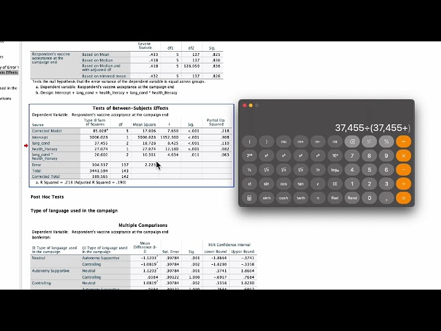 two-way anova eta squared calculations