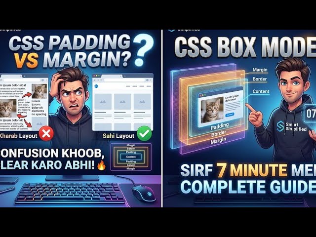 Why Your Layout Spacing Breaks! CSS Box Model Guide in Hindi