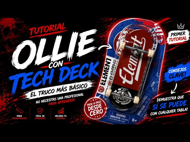Cómo HACER OLLIE con una TECH DECK | Tutorial para Principiantes 🛹