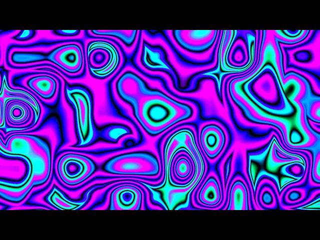 LoopVibe 4K - Purple, Magenta & Cyan Psychedelic Waves in 4K (2 Hours) - (No Audio)