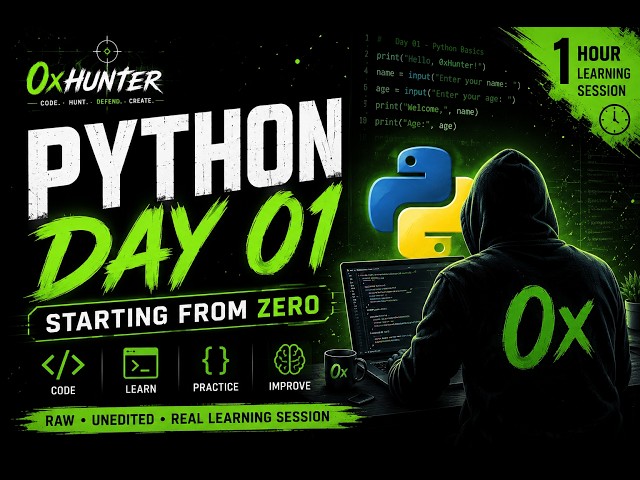 Python Day 01 — Starting Python From Zero | 1 Hour Raw Learning Session
