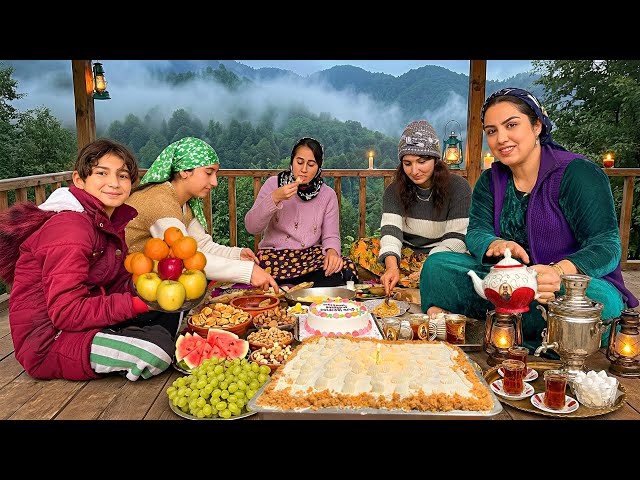 Mother’s Day in Rural Iran | Traditional Breakfast ,Homemade Bread & Village family Feast 🎂