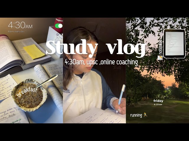 🍵📖Study Vlog| 4:30AM ,upsc ,productivity