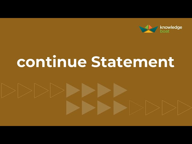 continue Statement | ICSE Computer Applications | Java & BlueJ