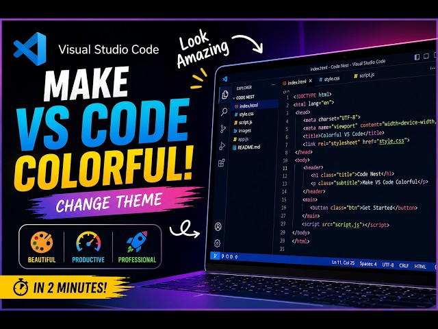How to Make VS Code Colorful | Best VS Code Theme 2026 | CodeNest