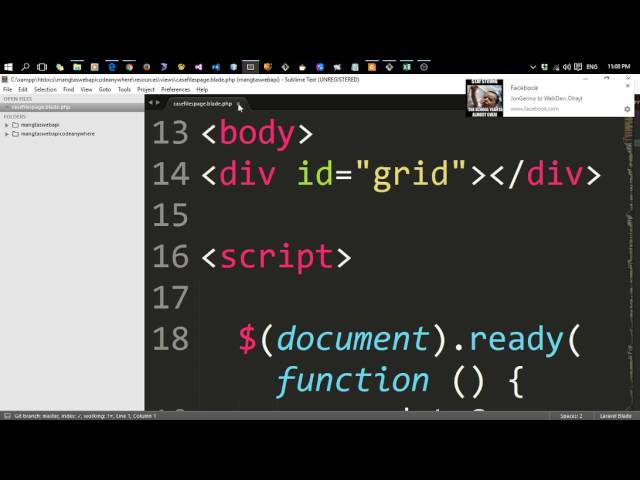 codeanywhere+laravel+cordova