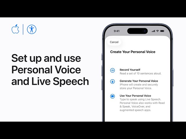 How to set up and use Personal Voice and Live Speech on iPhone and iPad | Apple Support