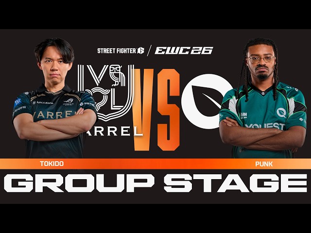 Tokido vs Punk | Street Fighter 6 at EWC 26 | Group Stage - VOD