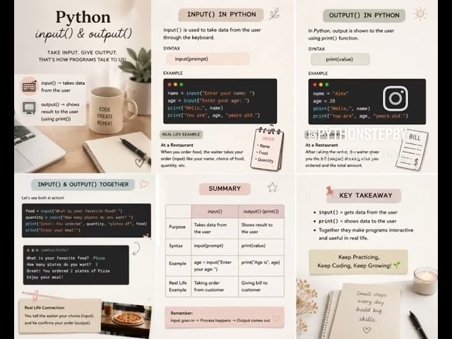 Python Tutorial Day 5 | Input() & Output() Explained with Real-Life Examples