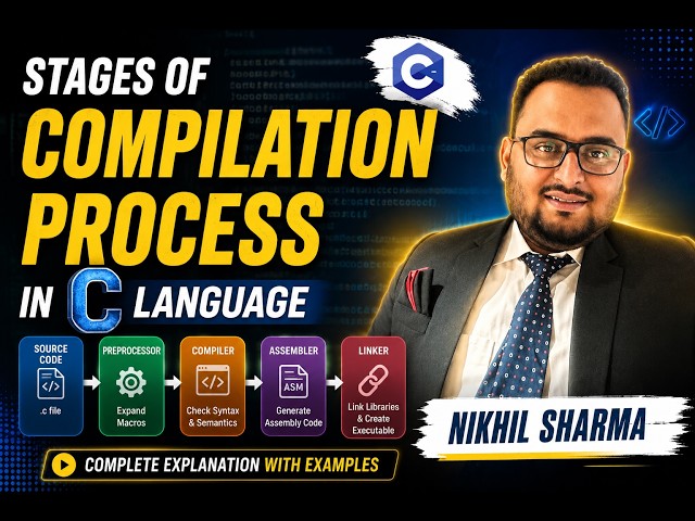 1.3| Stages of Compilation Process in C Language| Preprocessor, Compiler, Assembler, Linker & Loader