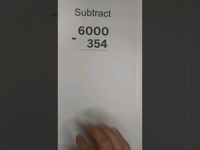 Subtract Numbers with Zeros #math