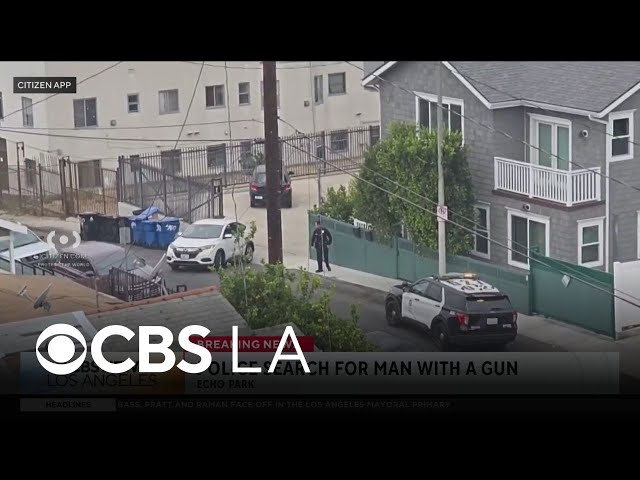 Echo Park elementary school on lockdown as police search for man with a gun