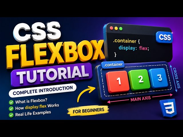 CSS Flexbox Tutorial in Hindi | Complete Introduction to Flexbox for Beginners