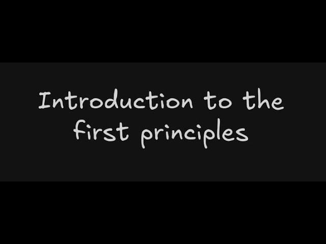 Introduction to the programming principles