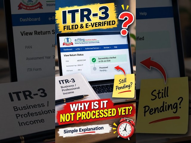 Refund delayed for late processing of ITR 3 Explain  #short, #refund