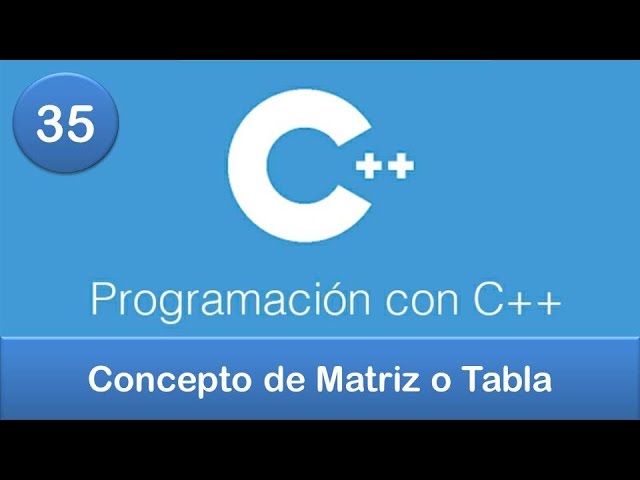 35. Programaciòn en C++ || Matrices || Concepto de Matriz o Tabla
