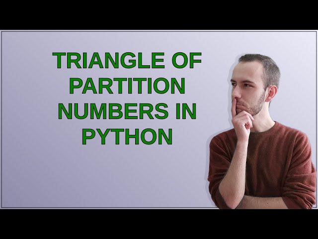 Triangle of partition numbers in Python