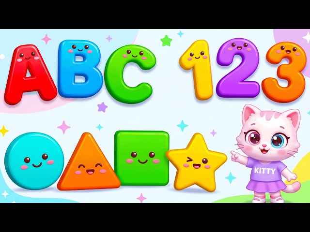 Preschool Learning activities for 3 year olds at home | Learn ABC Phonics Shapes Numbers Colors 🌈