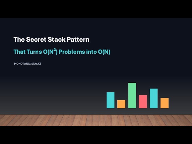 The Secret Stack Pattern That Solves O(N ^ 2) Problems in O(N)